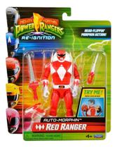 Boneco Power Ranger Vermelho Transformável Re-Igition Sunny