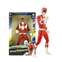 Boneco Power Rangers Gigante 40 cm Red Ranger Vermelho - Ref 0851 - Mimo Brinquedos