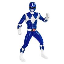 Boneco Power Rangers Mimo Toys Articulado Gigante Retro Azul Em Vinil 40 cm
