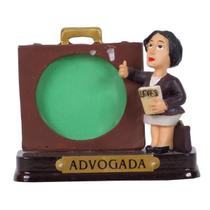 Boneco Profissional Advogada c/Porta Foto Decoração 8cm
