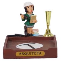 Boneco Profissional Arquiteta P/ Papel e Caneta 8cm Boneco Profissional Arquiteta P/ Papel e Caneta 8cm