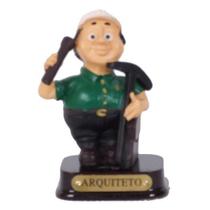 Boneco Profissional Arquiteto Miniatura Decoração 8cm