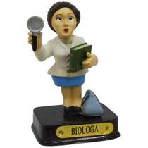 Boneco Profissional Biologa Miniatura Decoração 8cm Boneco Profissional Biologa Miniatura Decoração 8cm