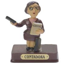 Boneco Profissional Contadora Miniatura Decoração 8cm Boneco Profissional Contadora Miniatura Decoração 8cm