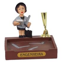 Boneco Profissional Engenheira P/ Papel e Caneta 8cm Boneco Profissional Engenheira P/ Papel e Caneta 8cm
