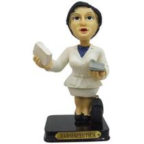 Boneco Profissional Farmacêutica Miniatura Decoração 14Cm Boneco Profissional Farmacêutica Miniatura Decoração 14Cm