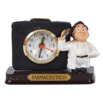 Boneco Profissional Farmaceutico Miniatura C/ Relógio 8 Cm