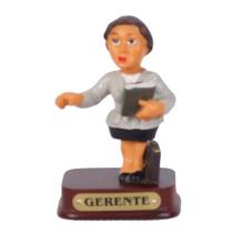 Boneco Profissional Gerente Mulher Miniatura Decoração 8cm