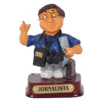 Boneco Profissional Jornalista M Miniatura Decoração 8cm