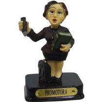 Boneco Profissional Promotora Miniatura Decoração 8cm