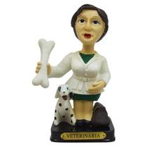 Boneco Profissional Veterinária Miniatura Decoração 14cm Boneco Profissional Veterinária Miniatura Decoração 14cm