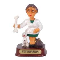 Boneco Profissional Veterinária Miniatura Decoração 8cm