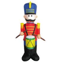 Boneco Quebra Nozes Inflavel Natal Natalino Gigante Decoraçao Iluminaçao Loja Comercio Shopping Casa Jardim Enfeite