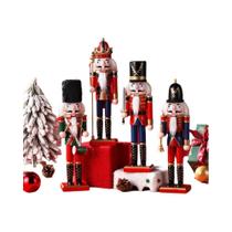 Boneco Quebra-Nozes Vintage De 30CM, Decoração De Natal, Escultura Pintada Para Mesa