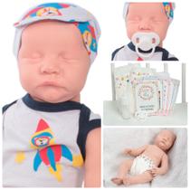 Boneco Realista Conjunto Aviãozinho Realista com Mamadeira Boneco Realista Conjunto Aviãozinho Realista com Mamadeira