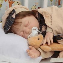 Boneco Reborn 100% Silicone Cabelo Implantado Pode Molhar