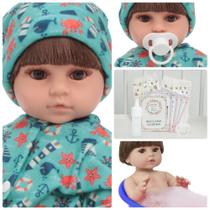 Boneco Reborn Arthur 100% Silicone Olhos Castanhos Kit Itens Boneco Reborn Arthur 100% Silicone Olhos Castanhos Kit Itens