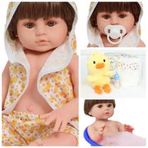 Boneco Reborn Arthur 46cm Saída de Banho Pato Corpo de Vinil Boneco Reborn Arthur 46cm Saída de Banho Pato Corpo de Vinil
