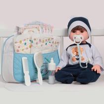 Boneco Reborn Bebê Masculino Articulado Enxoval Completo