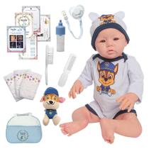 Boneco Reborn Bebê Masculino Realista 48cm Enxoval Completo