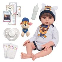 Boneco Reborn Bebê Menino Arthur Com Pelúcia Acessórios