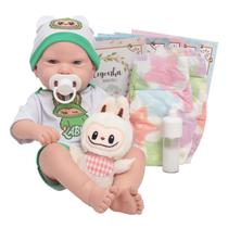 Boneco Reborn Bebê Menino Realista Corpo Silicone + Itens