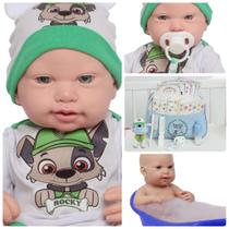Boneco Reborn Bebê Recém Nascido Pode Molhar + Acessórios