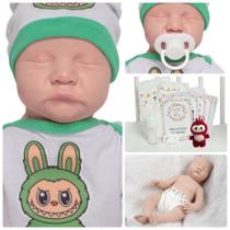 Boneco Reborn De Silicone Levi Dormindo Com Itens Pelúcia Boneco Reborn De Silicone Levi Dormindo Com Itens Pelúcia