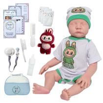 Boneco Reborn De Silicone Menino Pode Dar Banho + Itens
