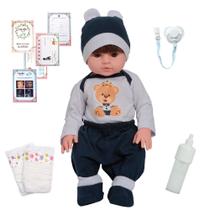 Boneco Reborn Homem Realista Corpo Silicone 11 Acessórios