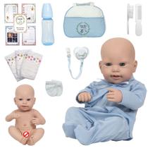 Boneco Reborn Homem Recém Nascido 15 Itens Pode Dar Banho