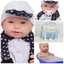 Boneco Reborn Lucca Corpo 100% Silicone Com Bolsa Enxoval