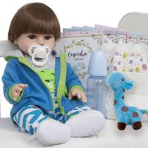 Boneco Reborn Masculino Baby Sapinho Com Chupeta 13 Itens - Cegonha Reborn Dolls