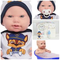 Boneco Reborn Masculino Carequinha 100% Silicone Pode Banho