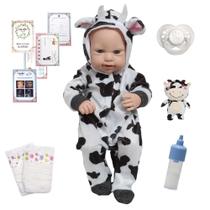 Boneco Reborn Masculino Recém Nascido Fofinho Kit 11 Itens