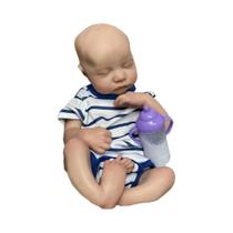 Boneco Reborn Menino De Silicone Macio Lavável De 16 Polegadas Com Pele Pintada Em 3D Realista