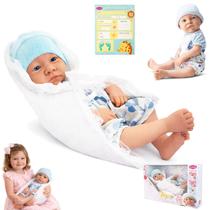 Boneco Reborn Menino Fofo Grande Macio Acessorio Vinil Azul Boneco Reborn Menino Fofo Grande Macio Acessorio Vinil Azul