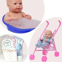 Boneco Reborn Menino Príncipe Carrinho 11 Itens Envio 24 Hrs