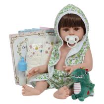 Boneco Reborn Menino Realista Saída de Banho Jacaré Fofo Boneco Reborn Menino Realista Saída de Banho Jacaré Fofo