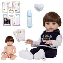 Boneco Reborn Menino Recém Nascido Completo Vários Itens