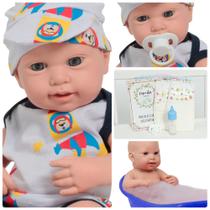 Boneco Reborn Realista Masculino Carequinha 100% Vinil