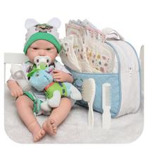 Boneco Reborn Realista Masculino Com Bolsa Maternidade