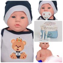 Boneco Reborn Realista Masculino Corpo de Vinil + Itens Boneco Reborn Realista Masculino Corpo de Vinil + Itens