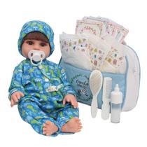 Boneco Reborn Realista Menino Pijama Dinossauro Completo