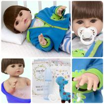 Boneco Reborn Realista Menino Sapinho Com Kit Acessórios Boneco Reborn Realista Menino Sapinho Com Kit Acessórios