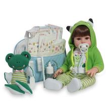 Boneco Reborn Realista Menino Sapinho Enxoval Completo
