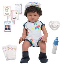Boneco Reborn Recém Nascido Negro Com Enxoval 11 Itens Boneco Reborn Recém Nascido Negro Com Enxoval 11 Itens