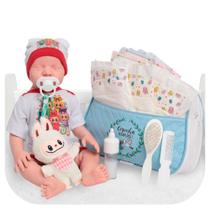 Boneco Reborn Silicone Realista Bolsa Maternidade Pelúcia Boneco Reborn Silicone Realista Bolsa Maternidade Pelúcia
