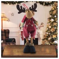 Boneco Rena Decoração Natal Em Tecido 50cm