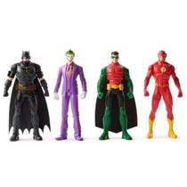 Boneco Robin , Batman , Coringa E Flash Com 15cm - Kit C/ 4